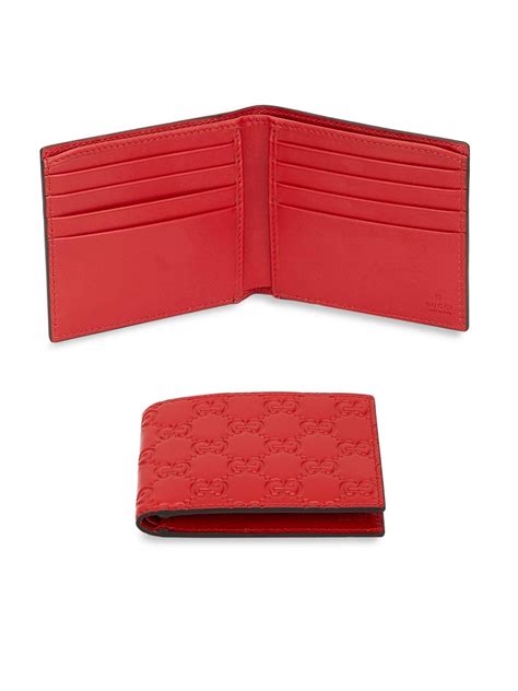 gucci red wallet for men|gucci signature wallet red.